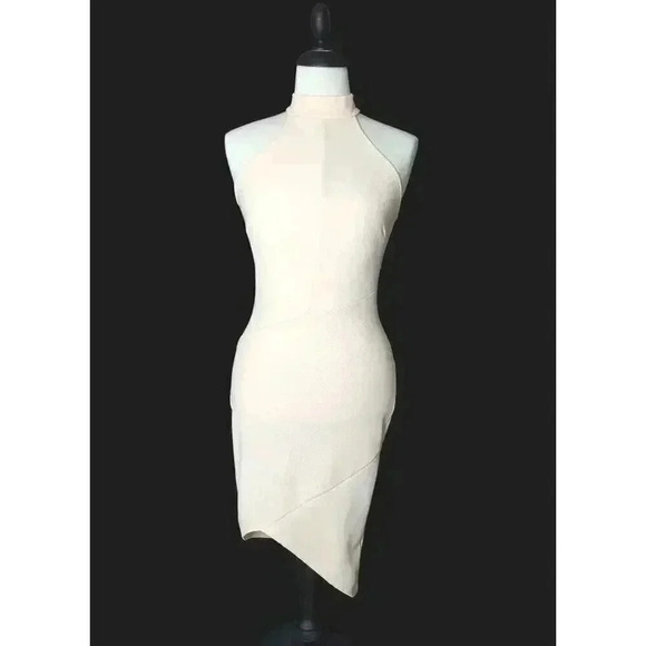 Light Pink Asymmetrical Halter Dress Size M - Picture 1 of 4